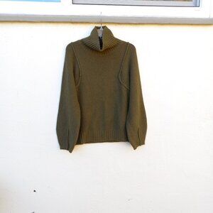 NWOT Olive Green Cozy Slouchy Turtleneck/Mockneck Sweater Size S